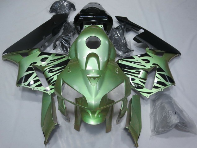 Compra Carenados Moto Honda CBR600RR 2005-2006 - Verde Claro Negro Llama