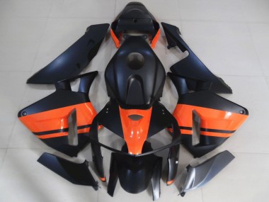 Compra Carenados Moto Honda CBR600RR 2005-2006 - Negro Mate Naranja Brillante