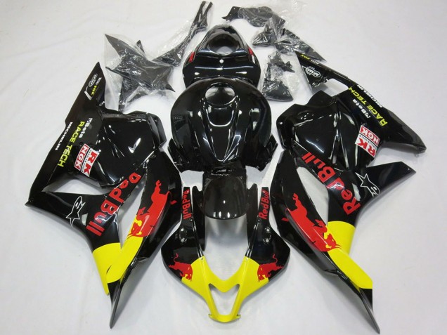 Compra Carenados Moto Honda CBR600RR 2009-2012 - Negro Brillante Amarillo Rojo Bull