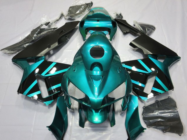 Compra Carenados Moto Honda CBR600RR 2005-2006 - Azul Verdoso Negro Brillante Diseño