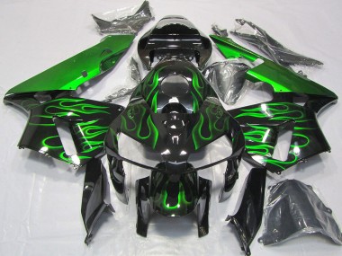 Compra Carenados Moto Honda CBR600RR 2005-2006 - Negro Brillante Vibrant Verde Llama
