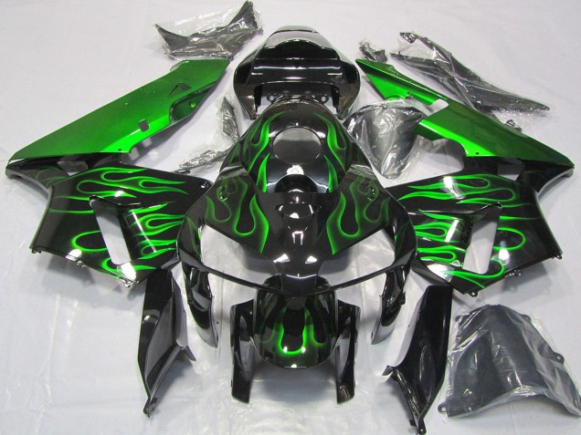 Compra Carenados Moto Honda CBR600RR 2005-2006 - Negro Brillante Vibrant Verde Llama