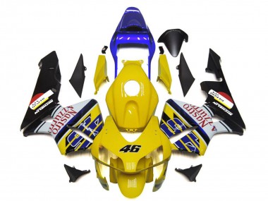 Compra Carenados Moto Honda CBR600RR 2003-2004 - Amarillo Azul Blanco Negro Brillante Nastro Azzurro 46