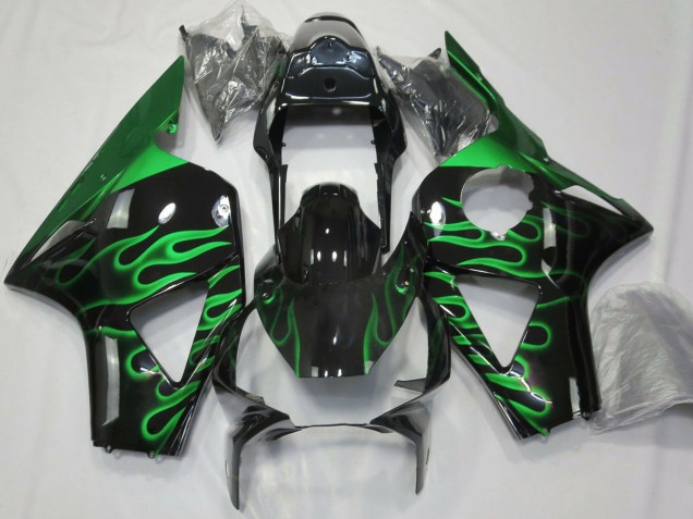 Compra Carenados Moto Honda CBR954RR 2002-2003 - Negro Brillante Verde Llama