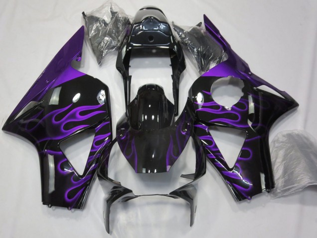Compra Carenados Moto Honda CBR954RR 2002-2003 - Negro Brillante Púrpura Llama