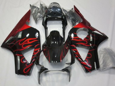 Compra Carenados Moto Honda CBR954RR 2002-2003 - Negro Brillante Rojo Llama