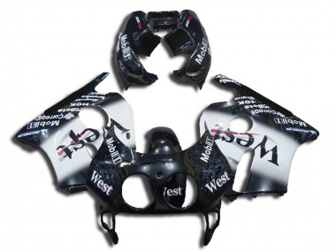 Compra Carenados Moto Honda CBR250RR 1990-1998 - Negro Brillante Blanco West