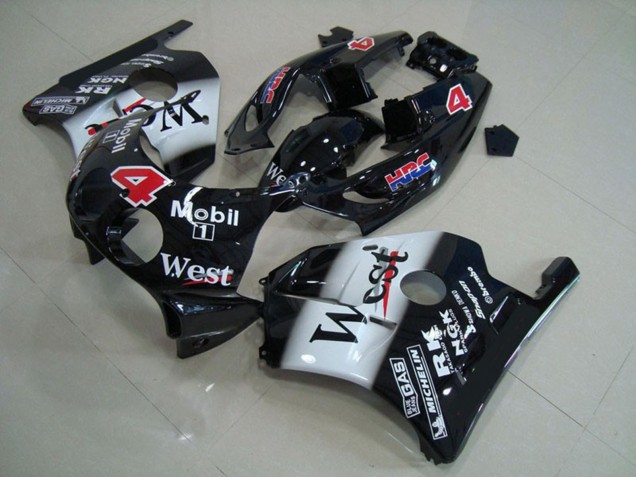 Compra Carenados Moto Honda CBR250RR 1990-1998 - Negro Brillante Blanco West Mobil