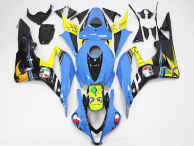 Compra Carenados Moto Honda CBR600RR 2007-2008 - Azul Claro Amarillo Negro Brillante Tiburón