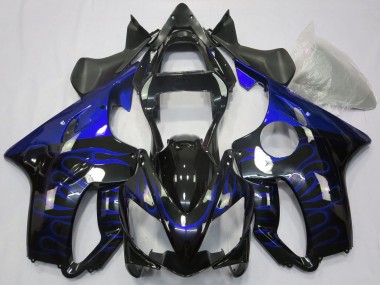 Compra Carenados Moto Honda CBR600 F4i 2001-2003 - Negro Brillante Azul Llama
