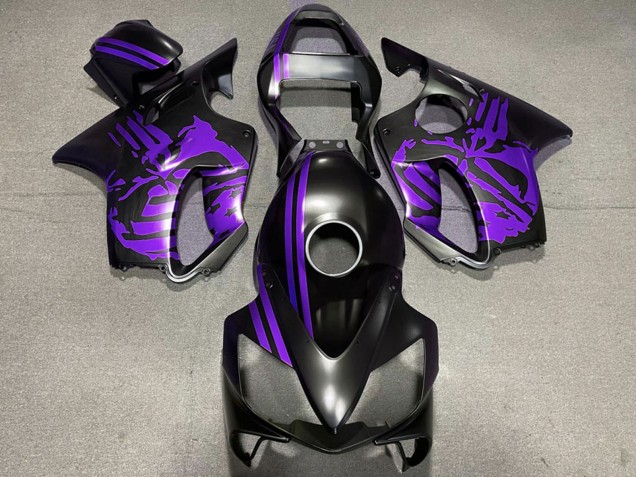 Compra Carenados Moto Honda CBR600 F4i 2001-2003 - Púrpura Negro Mate Cráneo