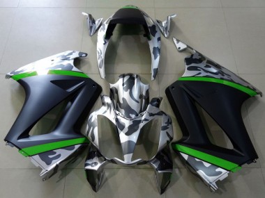 Compra Carenados Moto Honda VFR 800 2002-2013 - Gris Camouflage Verde Negro Mate