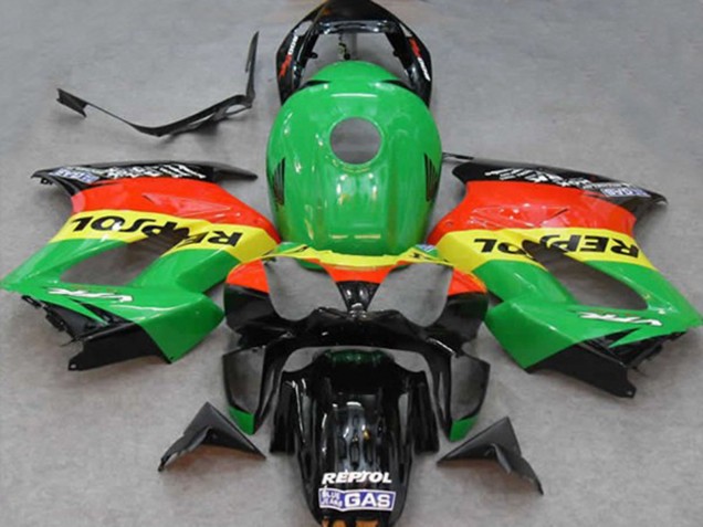 Compra Carenados Moto Honda VFR 800 2002-2013 - Verde Amarillo Rojo Negro Repsol