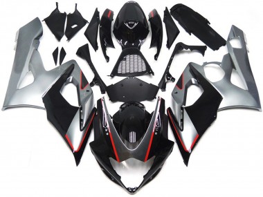 Compra Carenados Moto Suzuki GSXR 1000 2005-2006 - Negro Brillante Plata Rojo