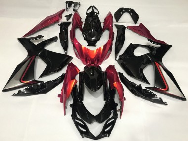 Compra Carenado Moto Suzuki GSXR 1000 2009-2016 - Negro Brillante Rojo