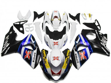 Compra Carenados Moto Suzuki GSXR 1000 2009-2016 - Blanco Azul Negro SPIDI Dark Dog