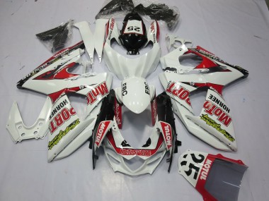 Compra Carenados Moto Suzuki GSXR 1000 2009-2016 - Blanco Rojo Dunlop 52