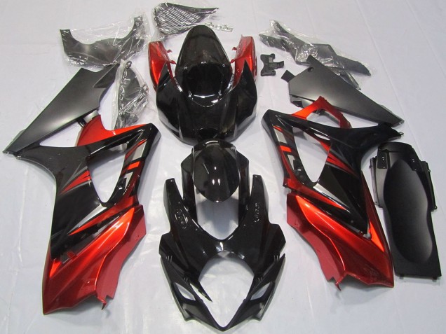 Compra Carenados Moto Suzuki GSXR 1000 2007-2008 - Negro Brillante Rojo