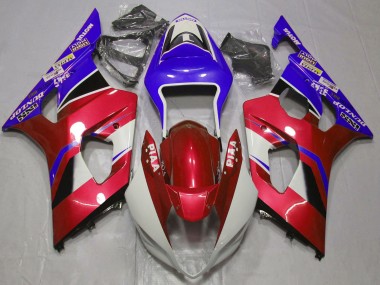 Compra Carenados Moto Suzuki GSXR 1000 2003-2004 - Rojo Caramelo Blanco Azul