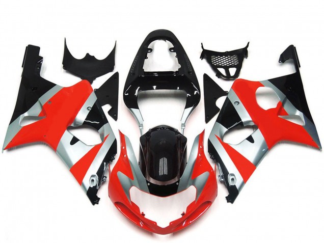 Compra Carenados Moto Suzuki GSXR 1000 2000-2002 - Plata Rojo Negro Brillante OEM Estilo
