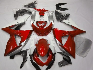 Compra Carenados Moto Suzuki GSXR 1000 2009-2016 - Blanco Plata Rojo