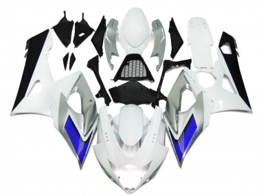 Compra Carenados Moto Suzuki GSXR 1000 2005-2006 - Blanco Brillante Plata Azul
