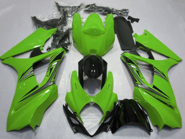 Compra Carenados Moto Suzuki GSXR 1000 2007-2008 - Verde Negro Brillante OEM Estilo