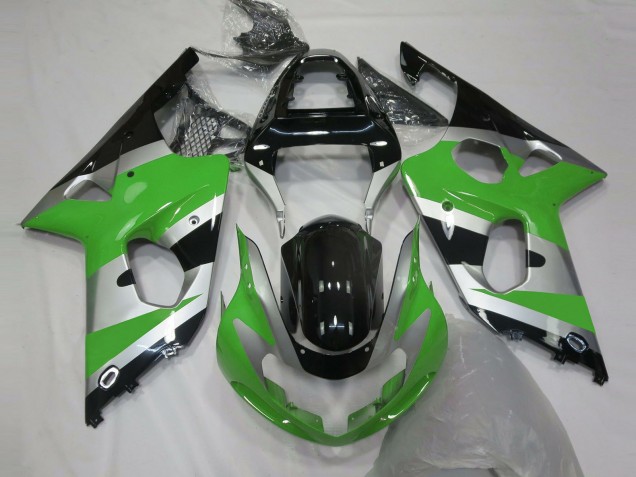 Compra Carenados Moto Suzuki GSXR 1000 2000-2002 - Verde Plata Negro Brillante OEM Estilo