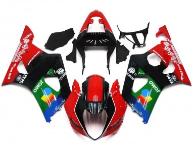 Compra Carenados Moto Suzuki GSXR 1000 2003-2004 - Rojo Negro Verde JOMO