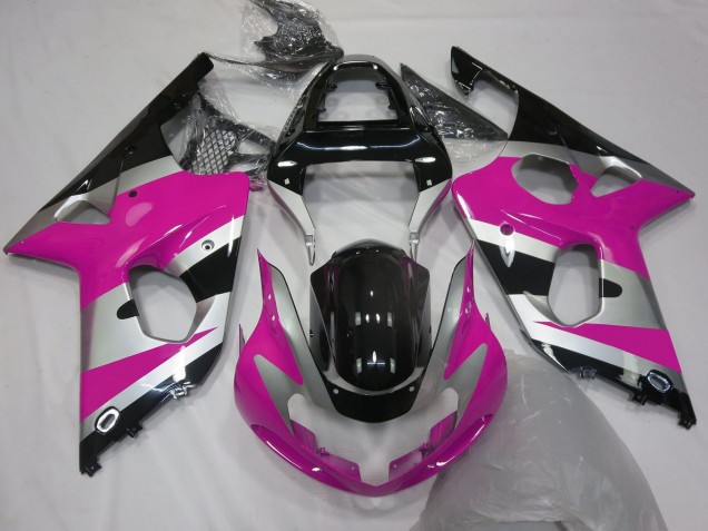 Compra Carenados Moto Suzuki GSXR 1000 2000-2002 - Rosa Plata Negro Brillante OEM Estilo
