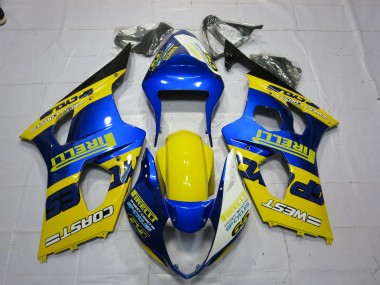 Compra Carenados Moto Suzuki GSXR 1000 2003-2004 - Azul Amarillo Negro Pirelli