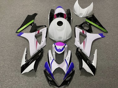 Compra Carenados Moto Suzuki GSXR 1000 2007-2008 - Blanco Azul Verde Negro Carrera