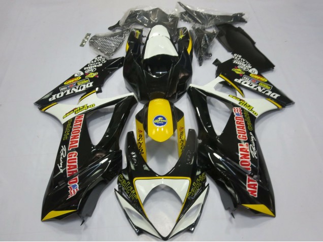 Compra Carenados Moto Suzuki GSXR 1000 2007-2008 - Blanco Amarillo Rojo Negro Dunlop