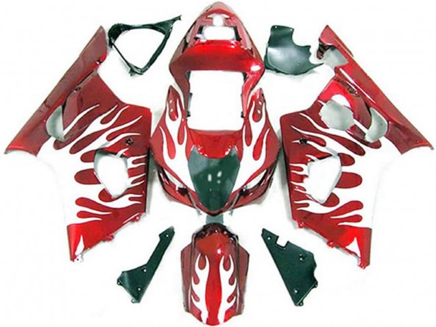 Compra Carenados Moto Suzuki GSXR 1000 2003-2004 - Blanco Rojo Llama