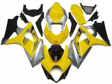 Compra Carenados Moto Suzuki GSXR 1000 2007-2008 - Amarillo Plata Negro OEM Estilo