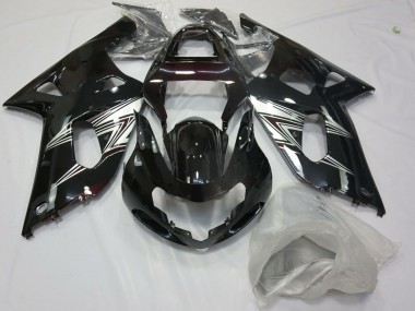Compra Carenados Moto Suzuki GSXR 600 / GSXR 750 2001-2003 - Negro Brillante Plata Blanco