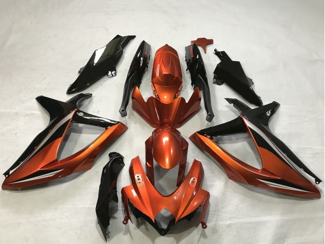 Compra Carenados Moto Suzuki GSXR 600 / GSXR 750 2008-2010 - Burnt Naranja Negro Brillante