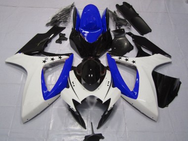Compra Carenados Moto Suzuki GSXR 600 / GSXR 750 2006-2007 - Blanco Azul Negro Brillante Estrella