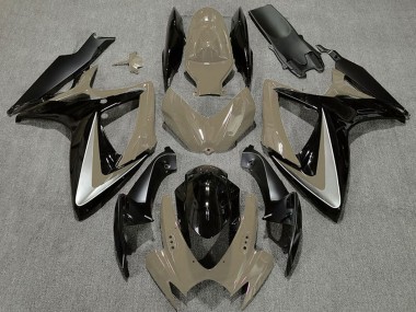 Compra Carenados Moto Suzuki GSXR 600 / GSXR 750 2006-2007 - Bronceado del Desierto Plata Negro Brillante OEM Estilo