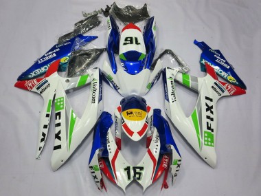 Compra Carenados Moto Suzuki GSXR 600 / GSXR 750 2008-2010 - Blanco Azul Verde Amarillo Rojo Fixi 16