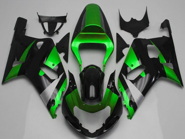 Compra Carenado Moto Suzuki GSXR 600 / GSXR 750 2001-2003 - Verde Plata Negro Brillante