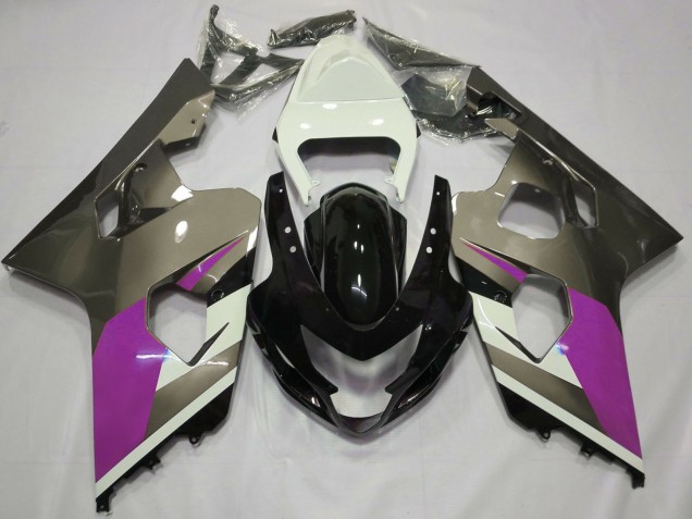 Compra Carenados Moto Suzuki GSXR 600 / GSXR 750 2004-2005 - Blanco Rosa Gris Negro Brillante