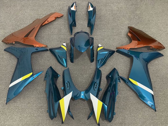 Compra Carenados Moto Suzuki GSXR 600 / GSXR 750 2011-2024 - Azul Claro Naranja Blanco Amarillo