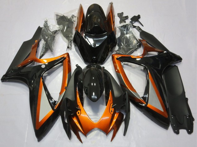 Compra Carenados Moto Suzuki GSXR 600 / GSXR 750 2006-2007 - Naranja Negro Brillante Negro Mate