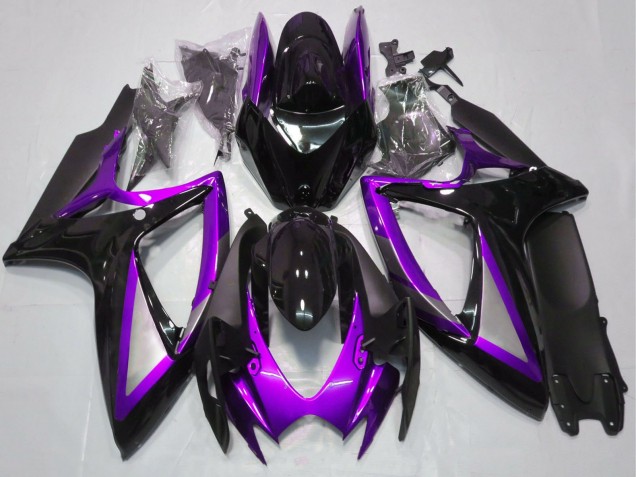 Compra Carenados Moto Suzuki GSXR 600 / GSXR 750 2006-2007 - Púrpura Negro Brillante Negro Mate