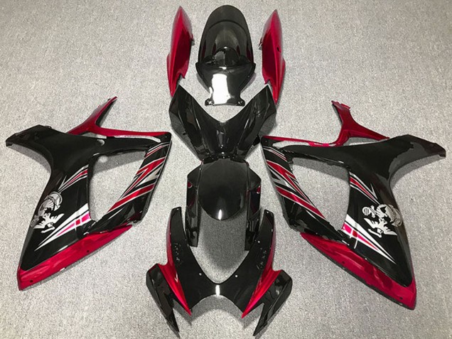 Compra Carenado Moto Suzuki GSXR 600 / GSXR 750 2006-2007 - Rojo Negro Brillante