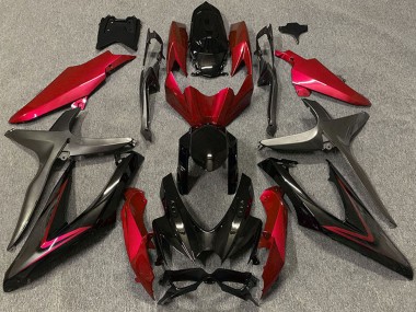 Compra Carenados Moto Suzuki GSXR 600 / GSXR 750 2008-2010 - Rojo Negro Brillante Negro Mate