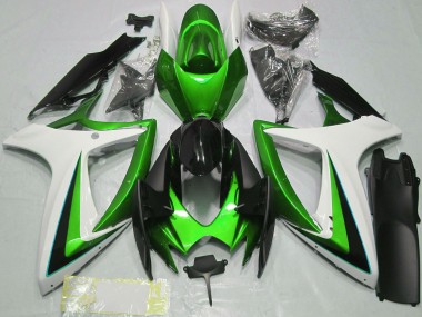 Compra Carenados Moto Suzuki GSXR 600 / GSXR 750 2006-2007 - Verde Blanco Negro Brillante