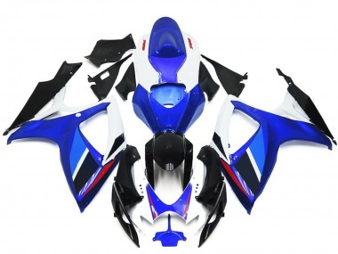 Compra Carenados Moto Suzuki GSXR 600 / GSXR 750 2006-2007 - Azul Blanco Rojo Negro Brillante OEM Estilo