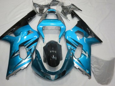 Compra Carenados Moto Suzuki GSXR 600 / GSXR 750 2001-2003 - Azul Claro Plata Negro Brillante
